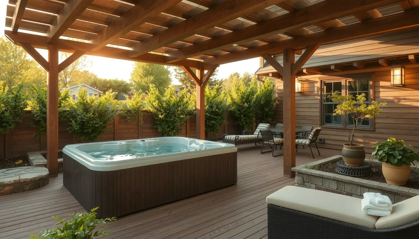 aménagement spa extérieur couvert