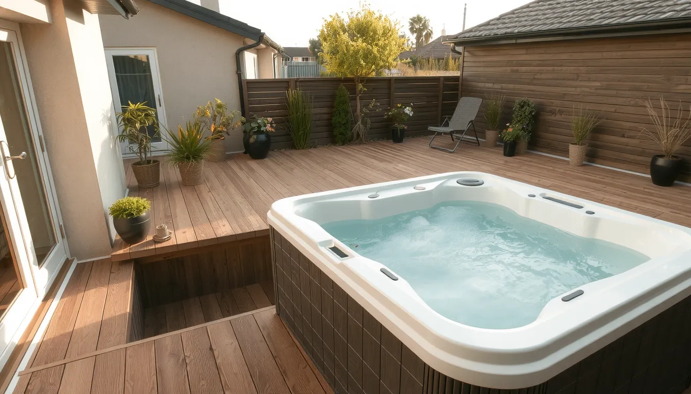 spa sur une terrasse